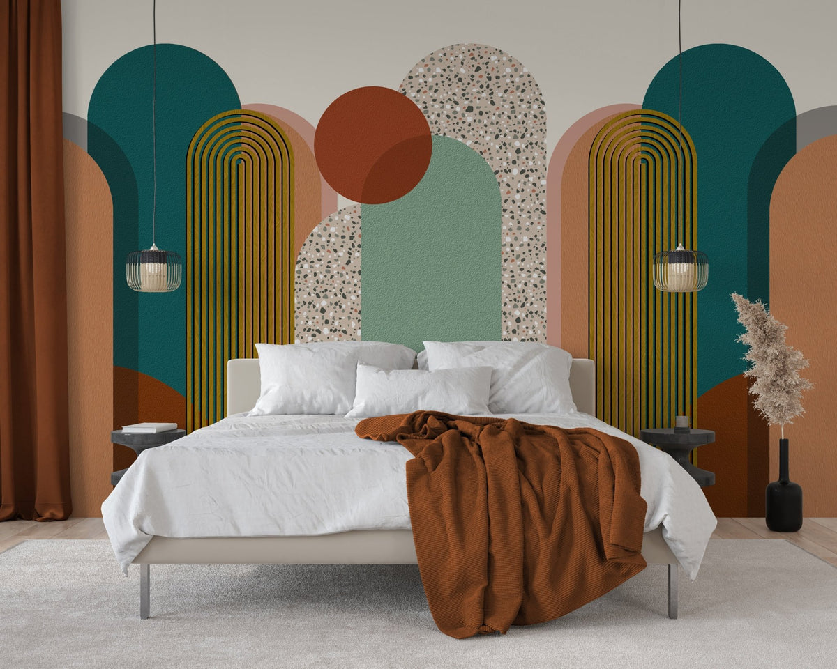 Art pop deco graphic trend wallpaper