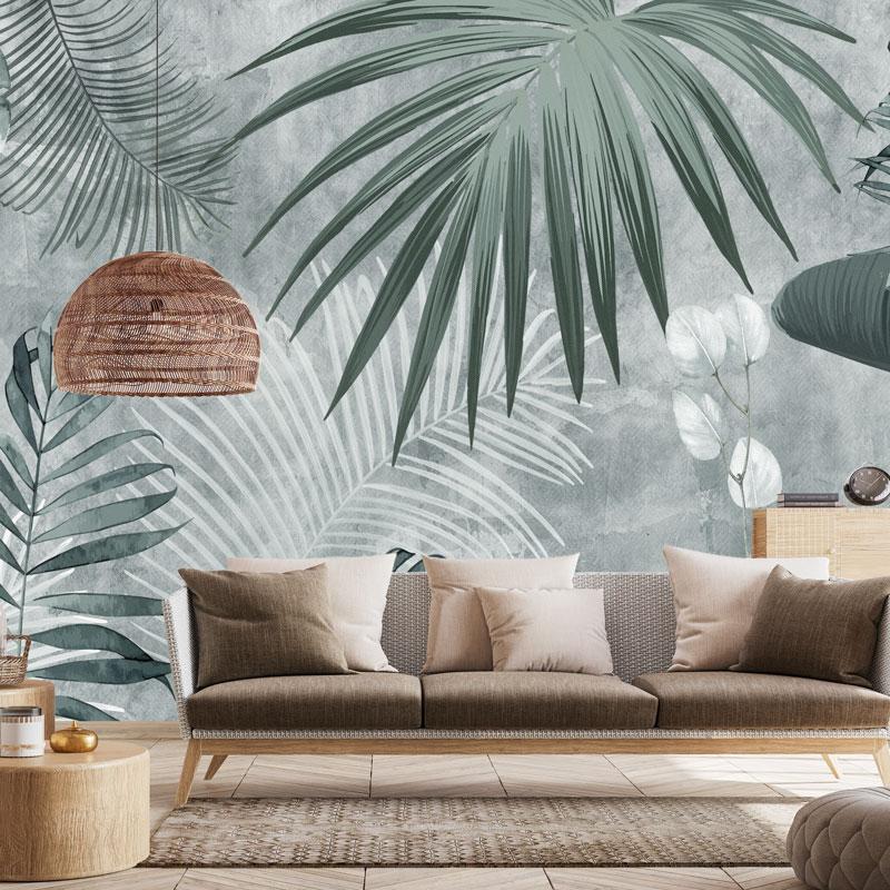 Papier peint Biophilic Jungle Monochrome - papier peint sur mesure francais - muralconcept