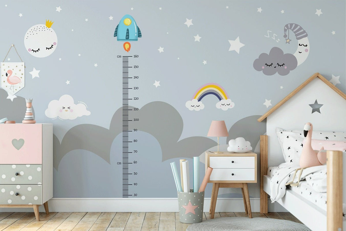 Children's bedroom wallpaper cloud toise