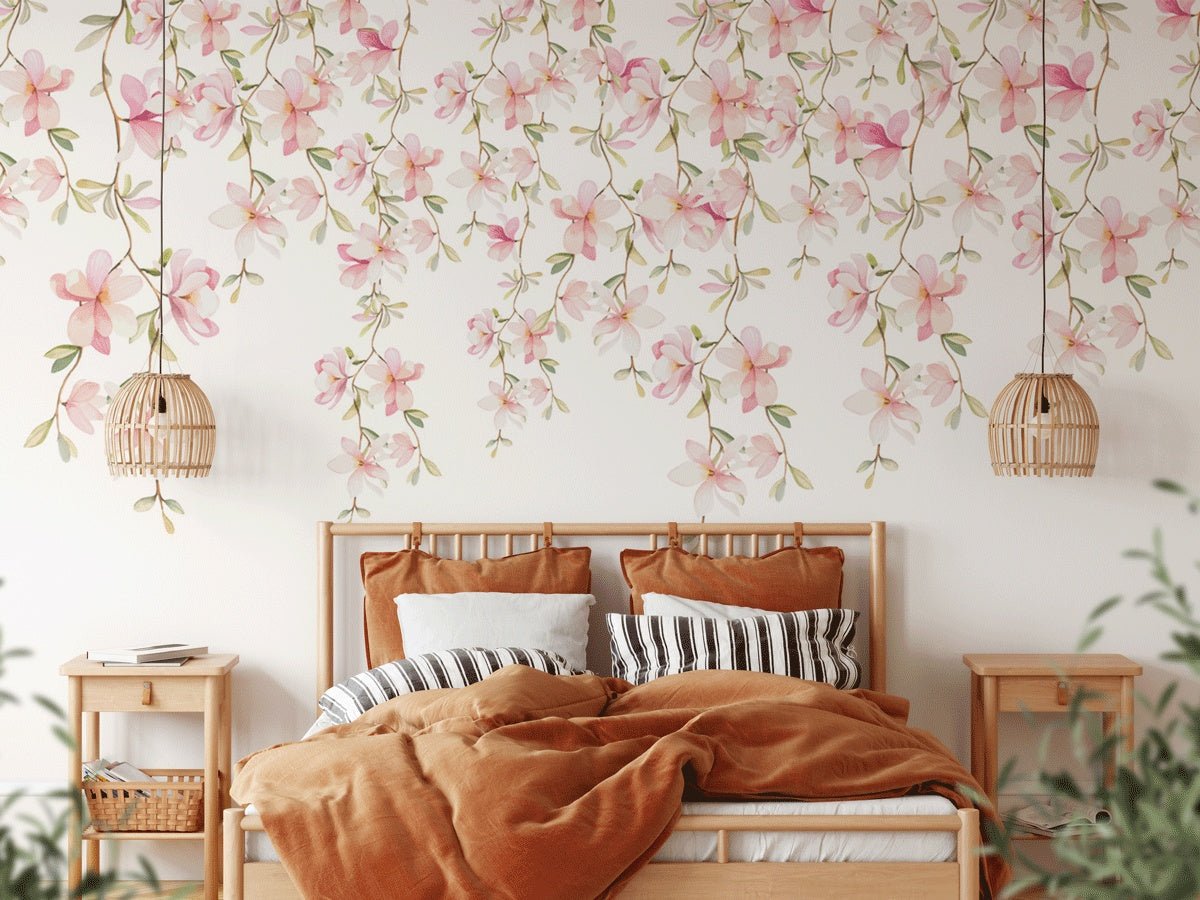 Papier peint cuisine guirlande de fleurs - Muralconceptpapier_peint_sur_mesure