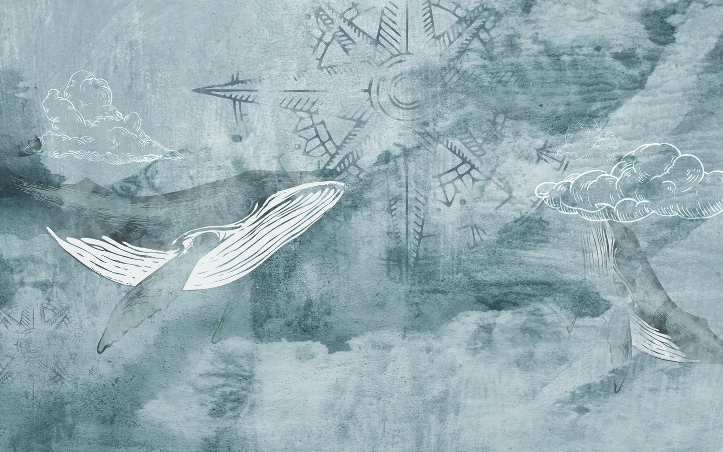 Papier peint enfant baleine en mer - Muralconceptpapier_peint_sur_mesure