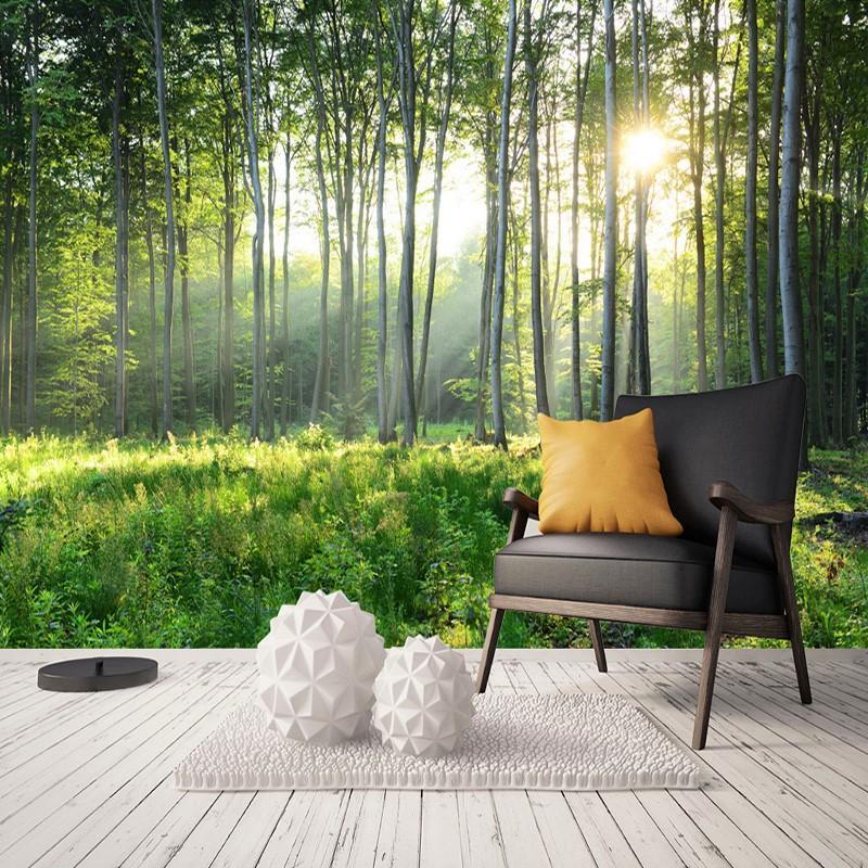 Papier peint Forêt de Pins - papier peint sur mesure francais - muralconcept