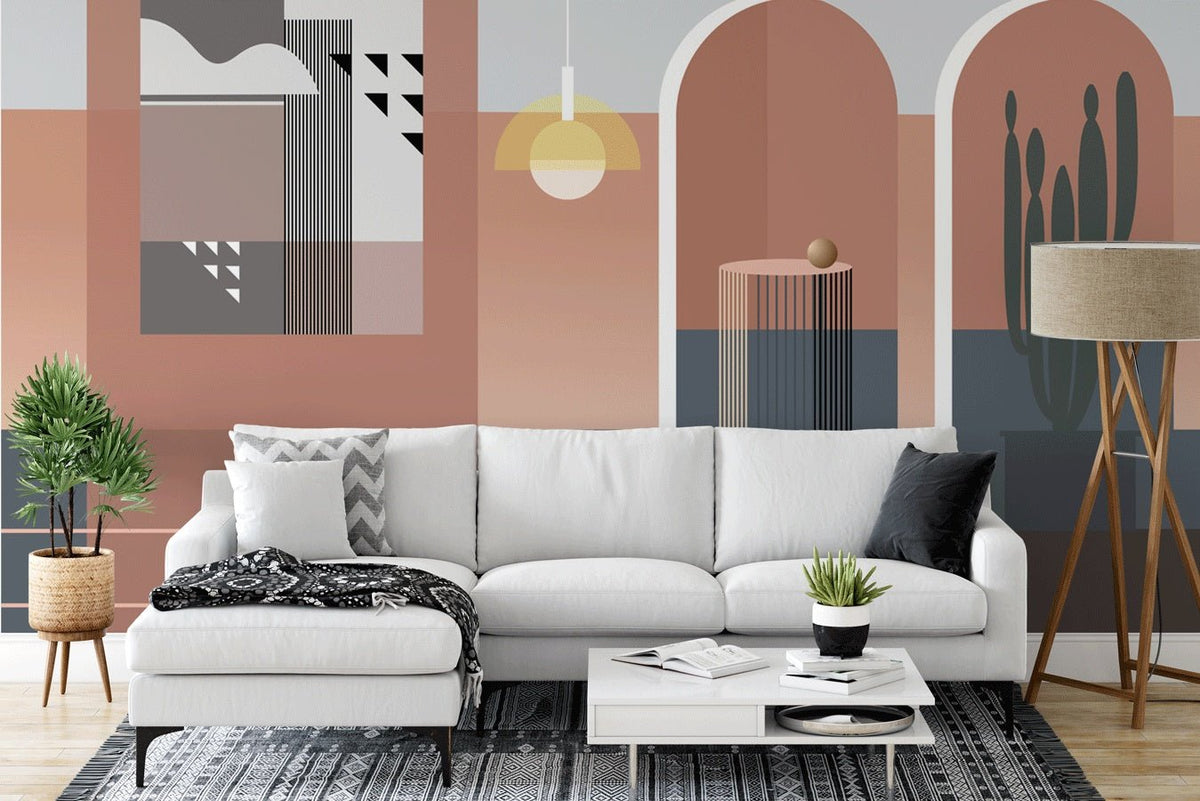 Geometric wallpaper graphic design architecture