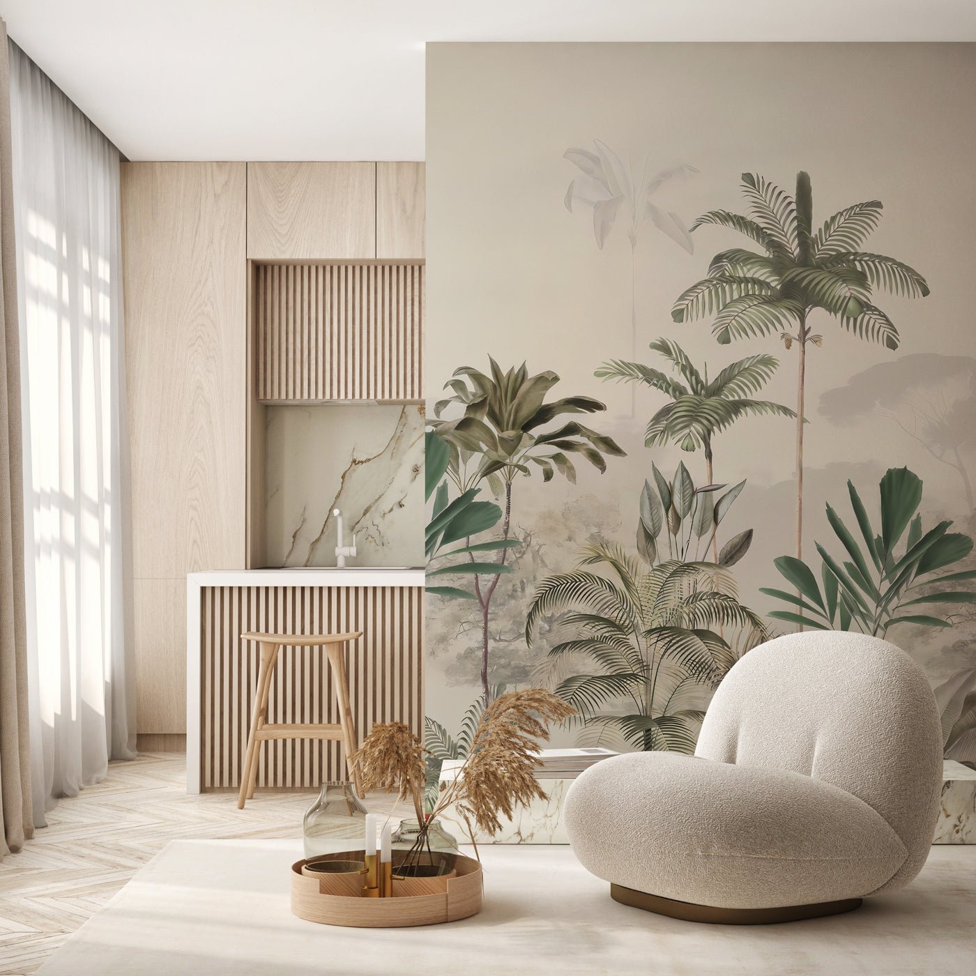 Papier peint panoramique jungle eden - panoramique français