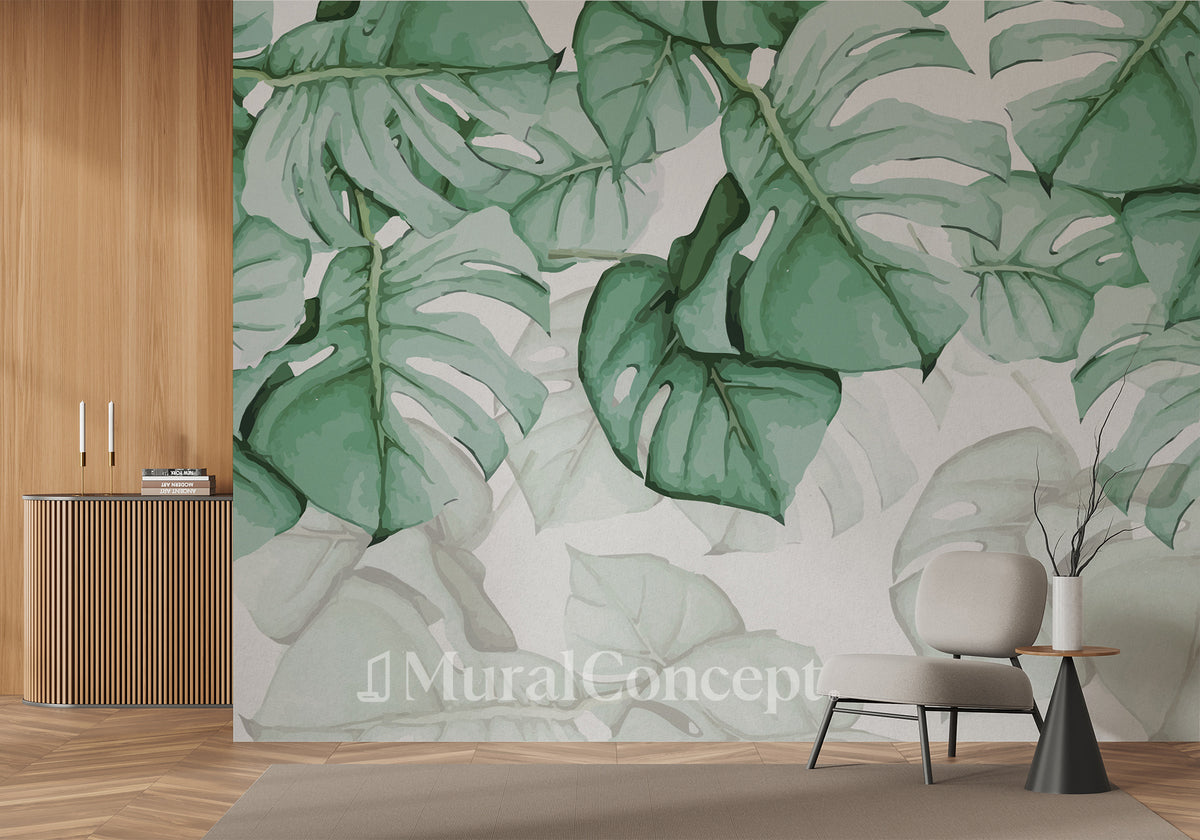 Large Leaf & Scandinavian Wallpaper