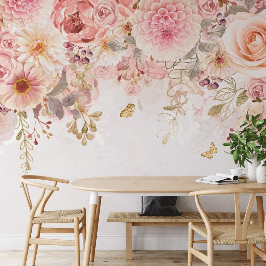 Papier peint Mademoiselle floral - Muralconceptpapier_peint_sur_mesure