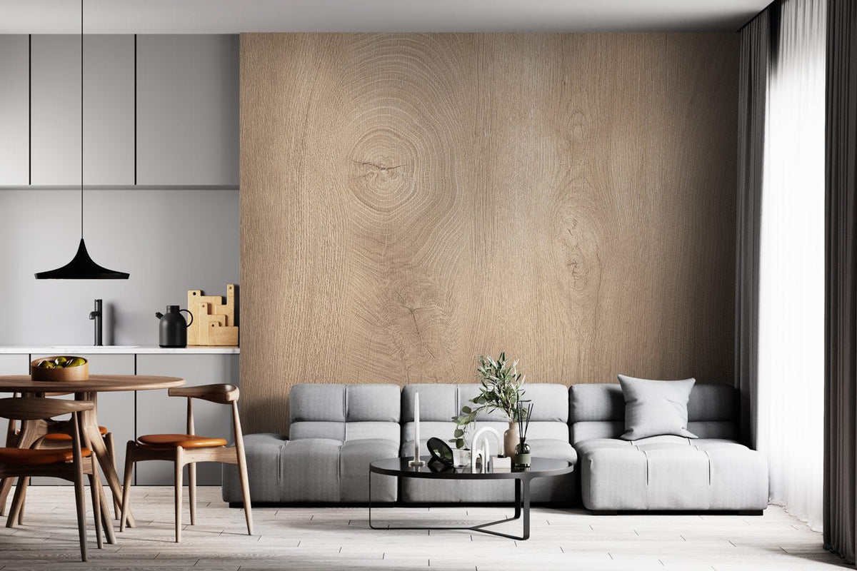 Light oak stain wood panel wall wallpaper