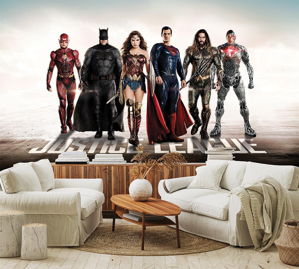 Panoramic wallpaper justice league heroes headliners