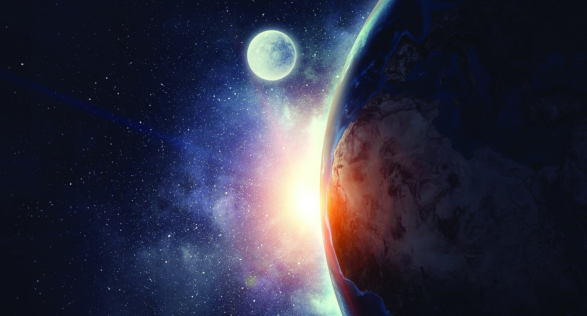 Papier peint panoramique lunaire - papier peint sur mesure francais - muralconcept