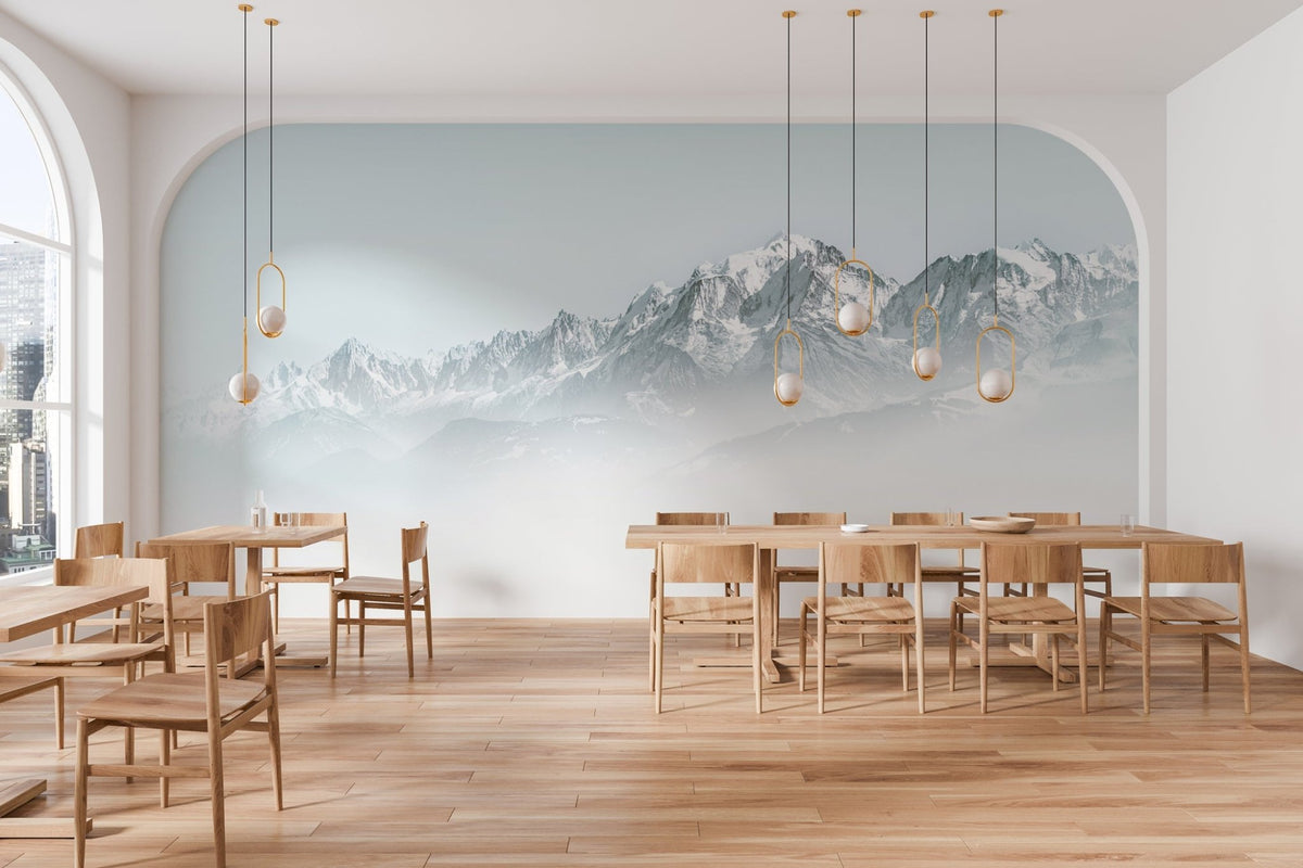 Mont Blanc in the blue mist wallpaper