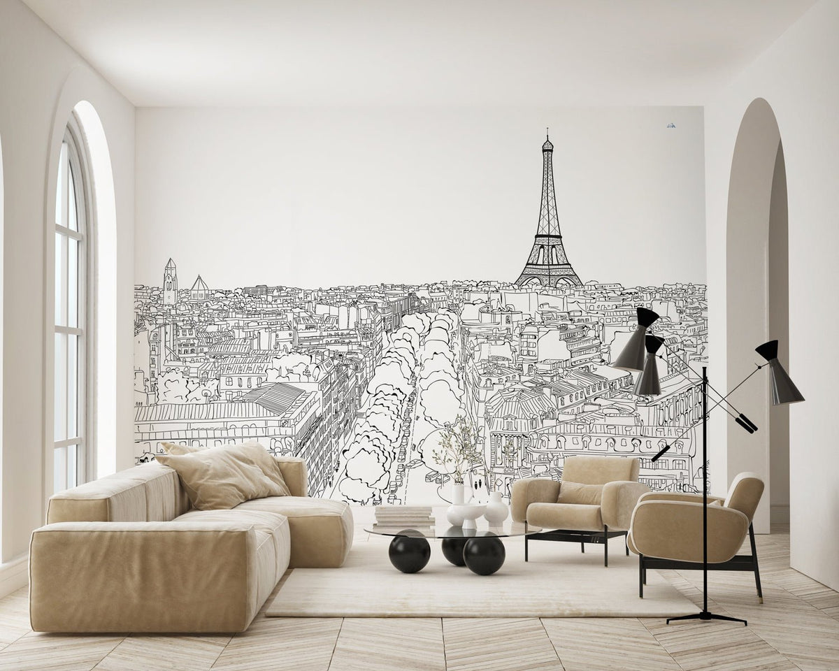 Panoramic wallpaper Paris