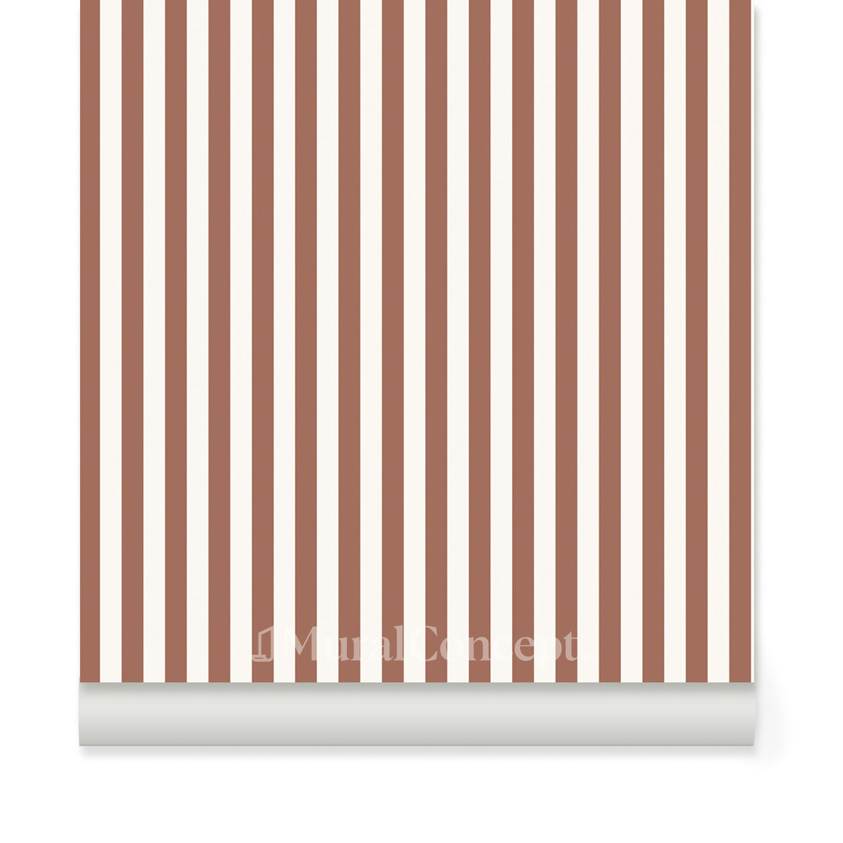 Retro terracotta stripe wallpaper