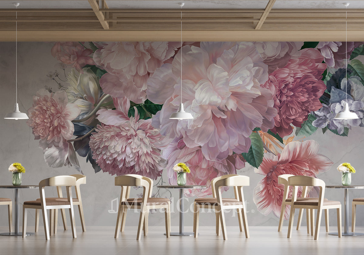 Peony restaurant wallpaper