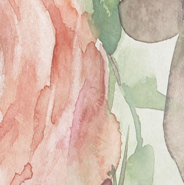 Papier peint Rose Aquarelle - papier peint sur mesure francais - muralconcept