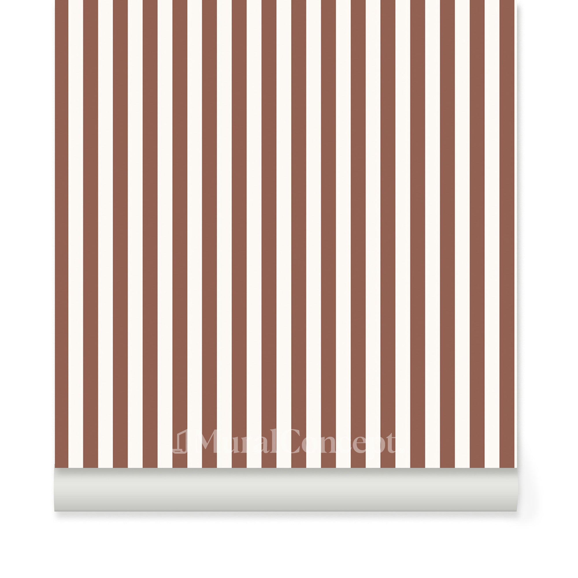 Papier peint rayure rétro vieux rose - panoramique français