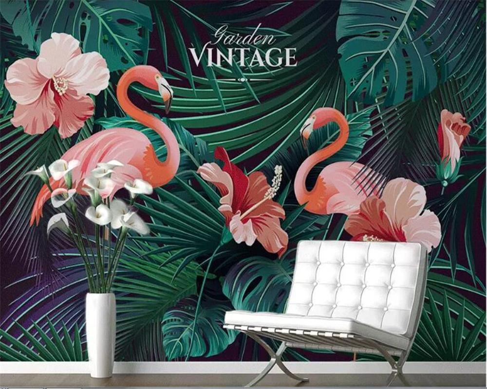 Vintage jungle wallpaper